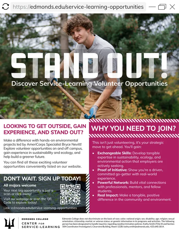 Service-Learning - Website Advertisement
